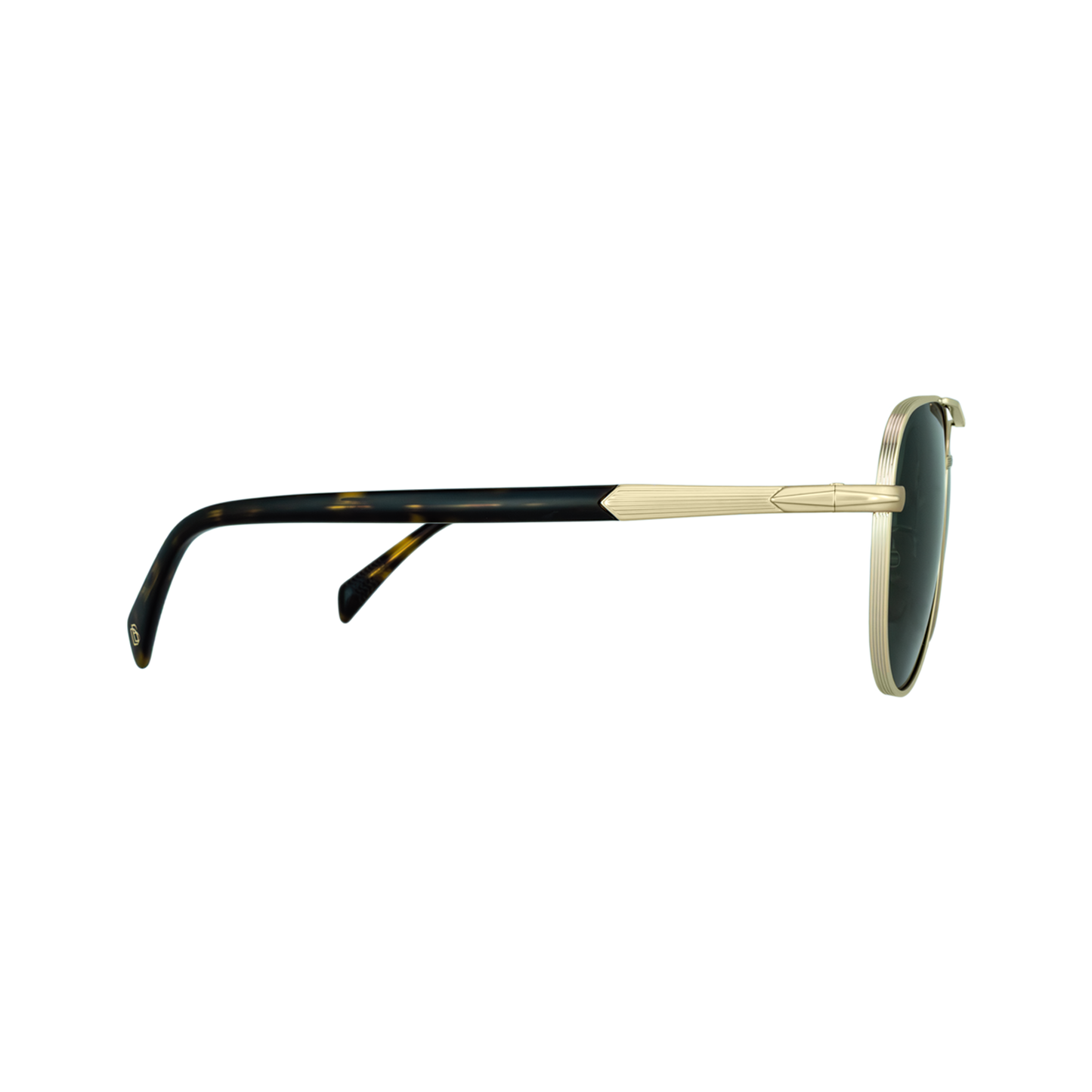 David Beckham DB 1175/S 06J QT Gold & Havana Aviator Unisex Sunglasses side angle