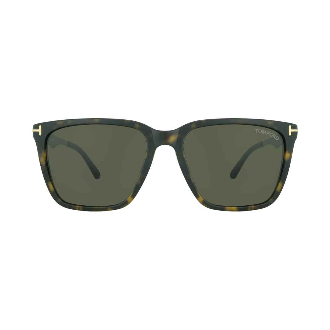 Tom Ford Garrett TF 862 Square Sunglasses – Authentic Men's Eyewear with Havana Acetate Frames