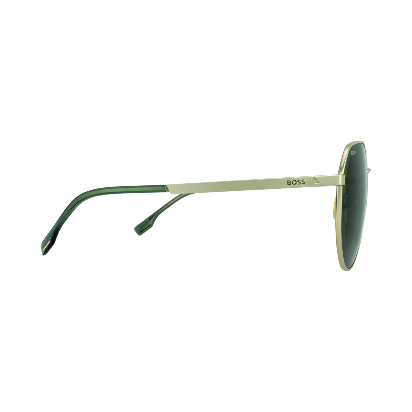BOSS 1473/F/SK J5G/QT Gold Pilot Titanium Men's Sunglasses side angle
