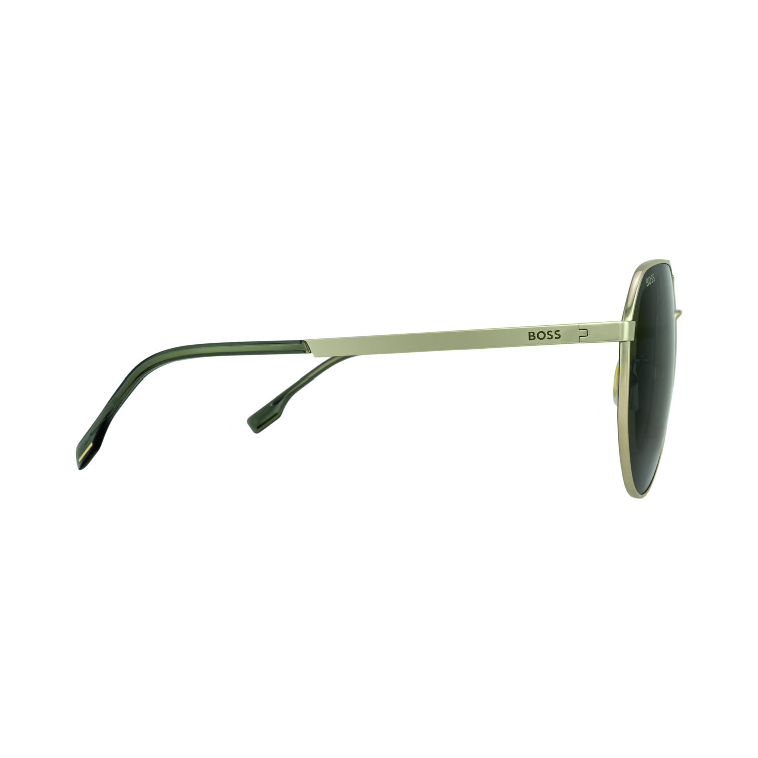 BOSS 1473/F/SK J5G/QT Gold Pilot Titanium Men's Sunglasses side angle