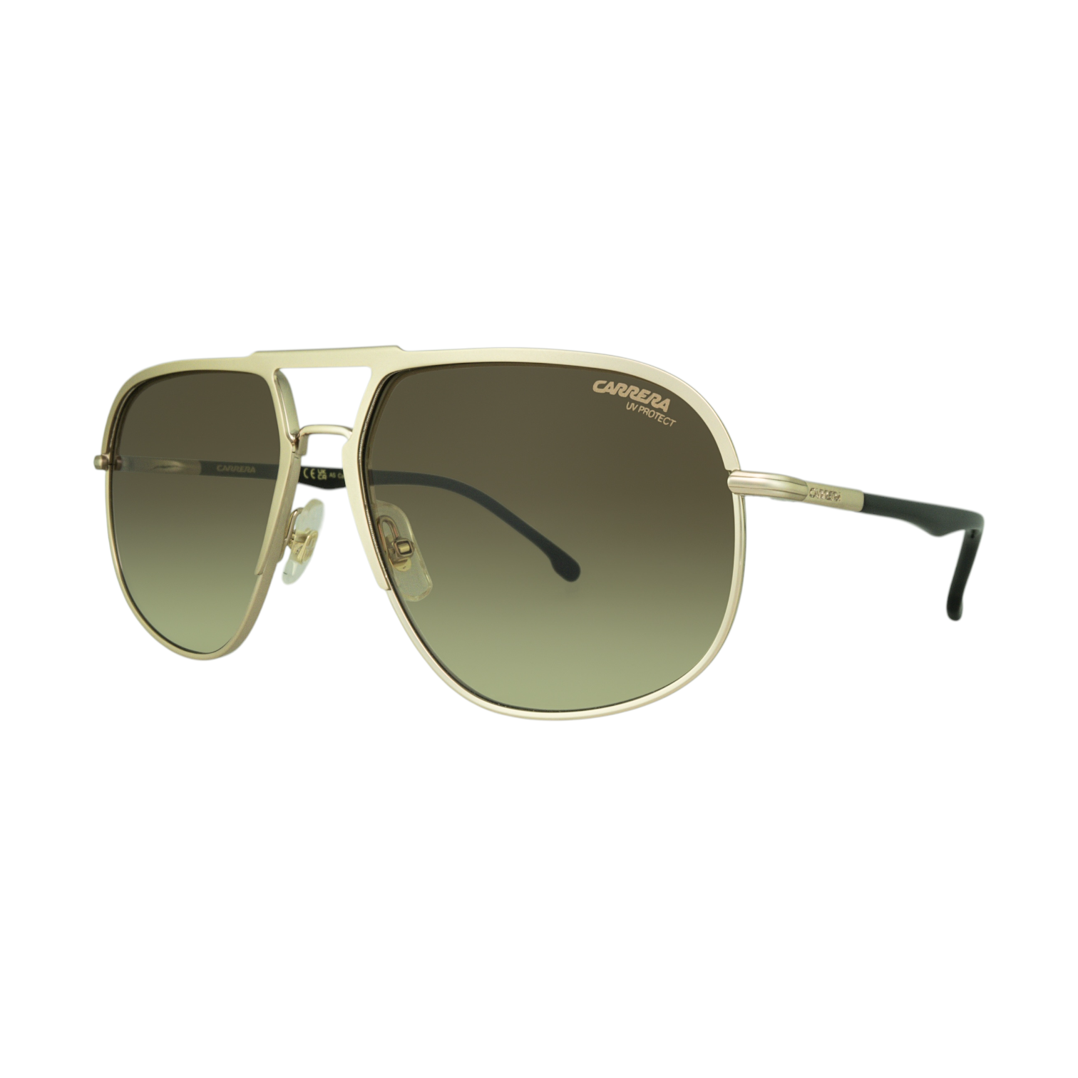 Authentic Carrera 318/S J5G86 Sunglasses – Matte Gold Frame with Brown Gradient Lenses