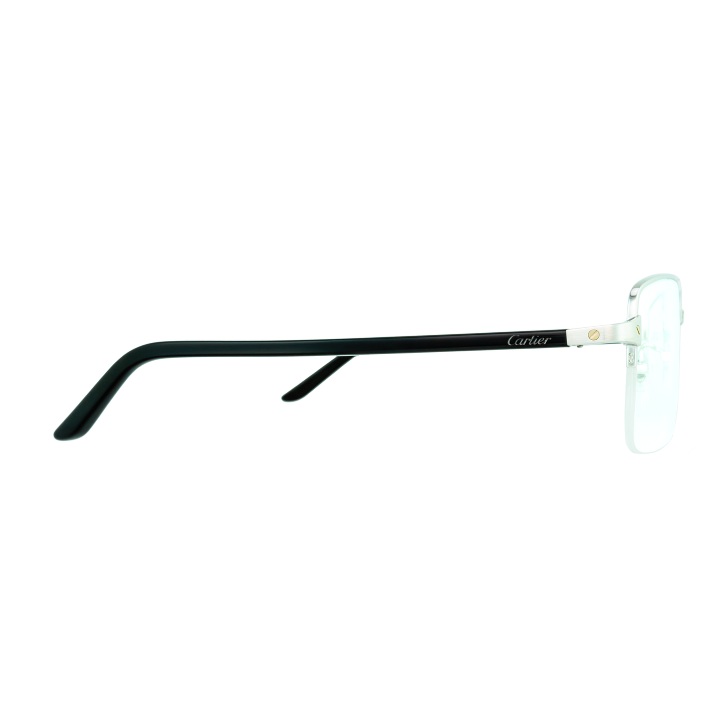 Cartier CT0217OA 004 Half-Rim Rectangular Eyeglasses Temple details