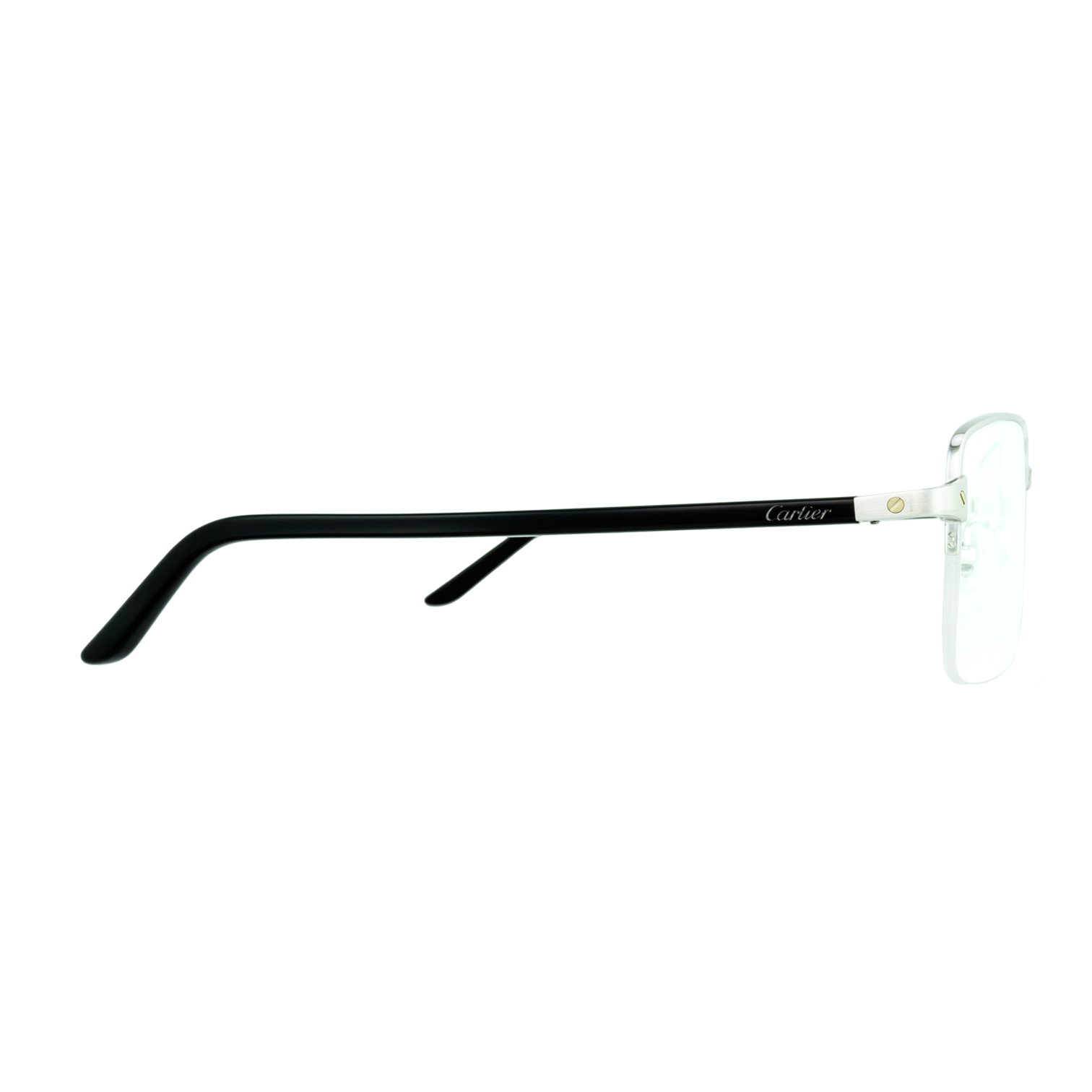 Cartier CT0217OA 004 Half-Rim Rectangular Eyeglasses Temple details