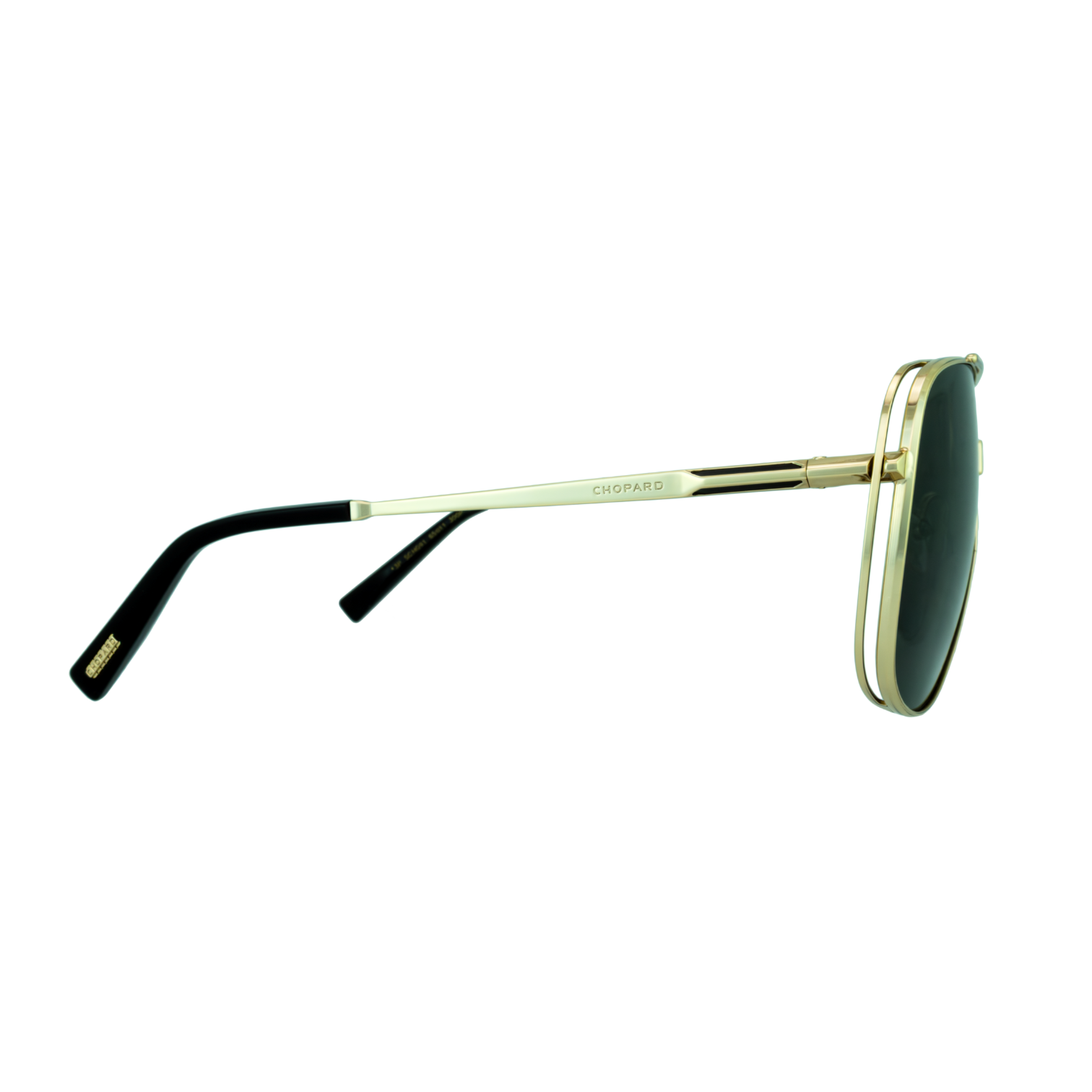 Chopard SCHG91 300P Polarized Aviator Sunglasses for Men temple focused angle