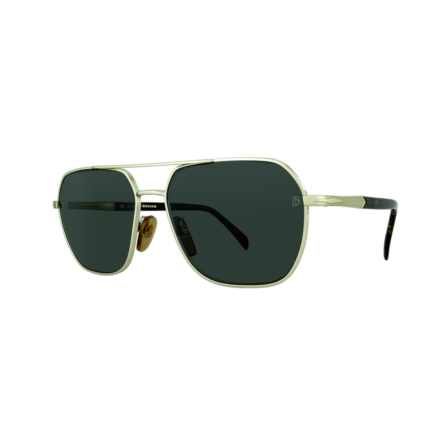 David Beckham DB 1128/G 06J QT Men's Gold Havana Sunglasses side view
