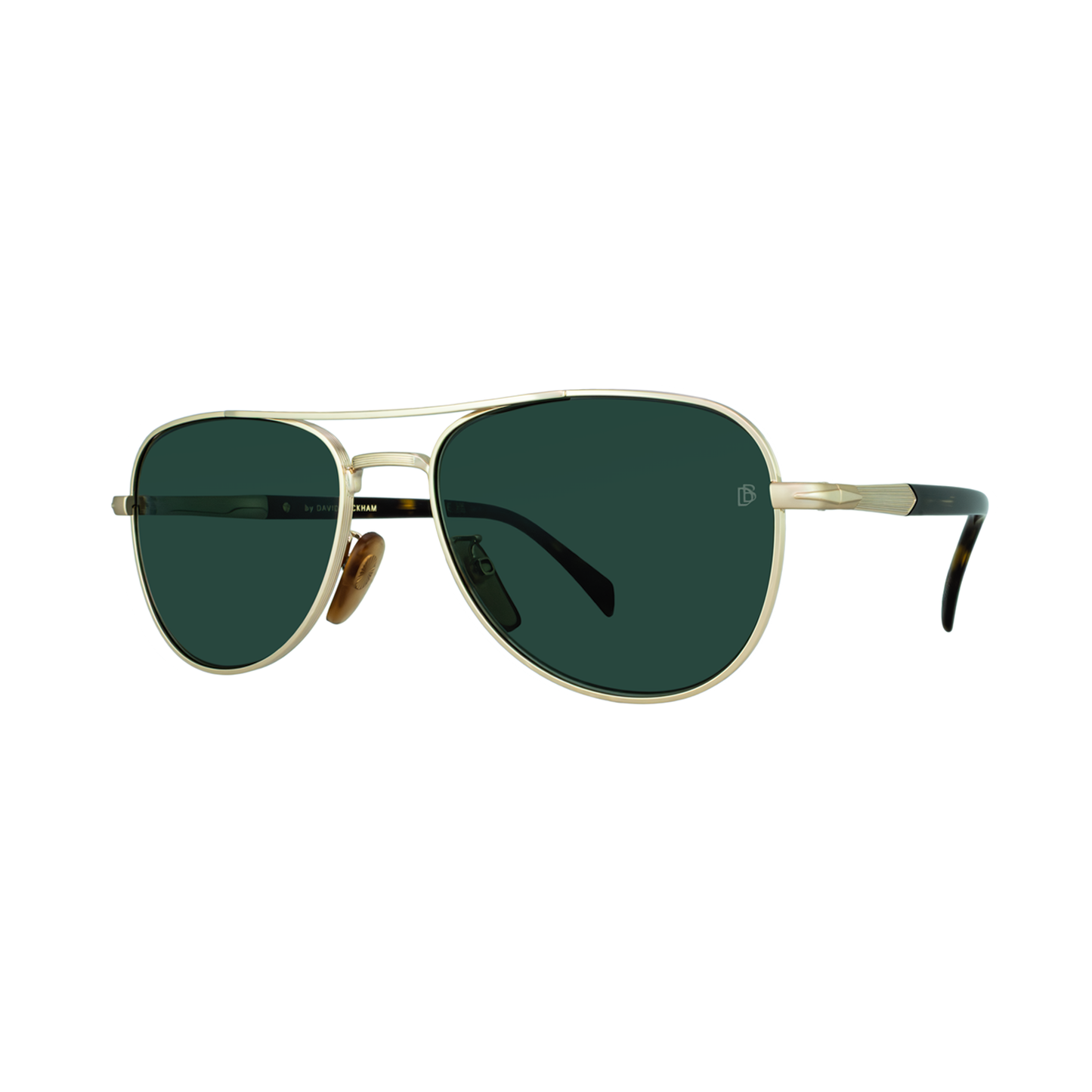 David Beckham DB 1175/S 06J QT Gold & Havana Aviator Unisex Sunglasses side view