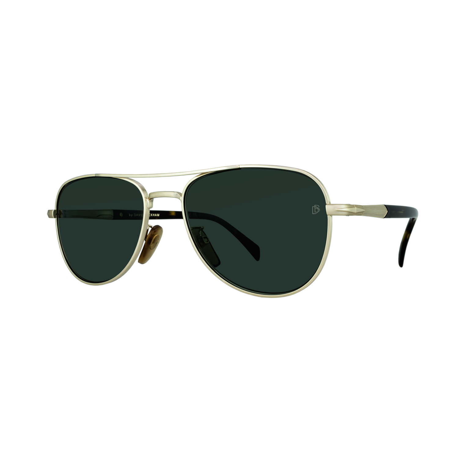 David Beckham DB 1175/S 06J QT Gold & Havana Aviator Unisex Sunglasses side view