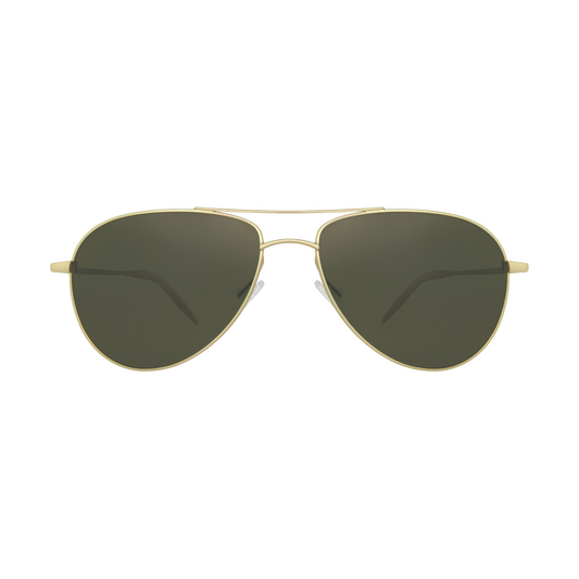 Oliver Peoples Benedict OV1002s 5035/p1 Sunglasses, aviator shape, pilot shape, polarised