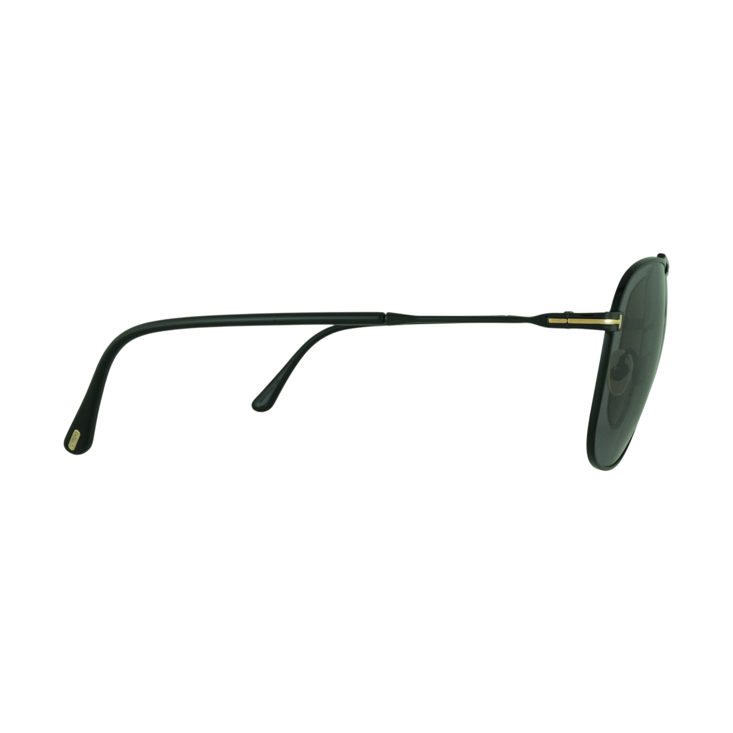 Men's Tom Ford FT0815/S sunglasses in black metal with grey-tinted lenses, designed in a modern rectangular style