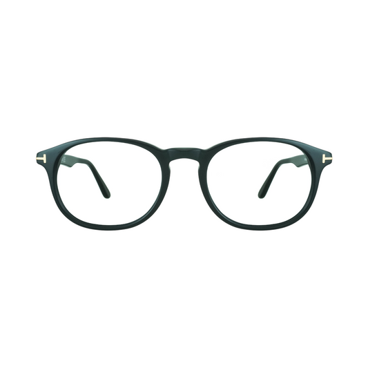 Tom Ford TF 5680-B/V 001 Oval Eyeglasses – Black Acetate Unisex Eyewear