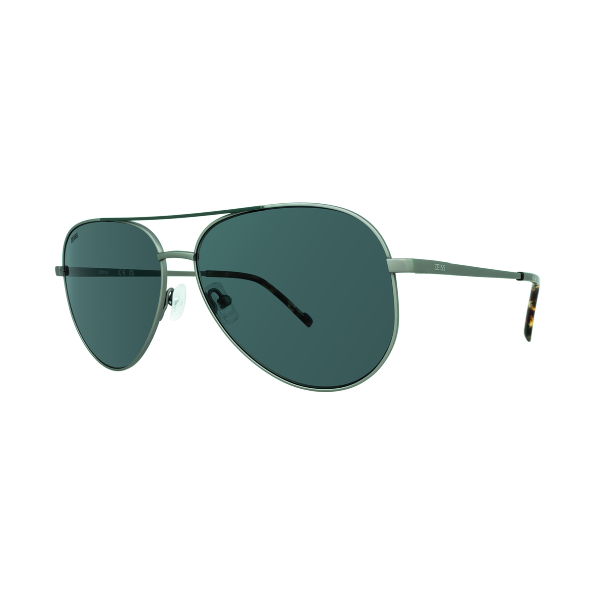 ZEISS ZS24150SP 324 Satin Green & Dark Ruthenium Polarized Men's Sunglasses