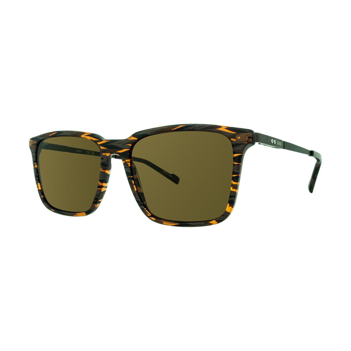 ZEISS ZS23716S 218 Square Sunglasses with Brown Lenses