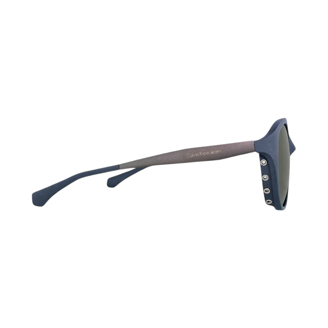 CK Jeans ckj487s 405, navy with gunmetal, calvin klein, round sunglasses