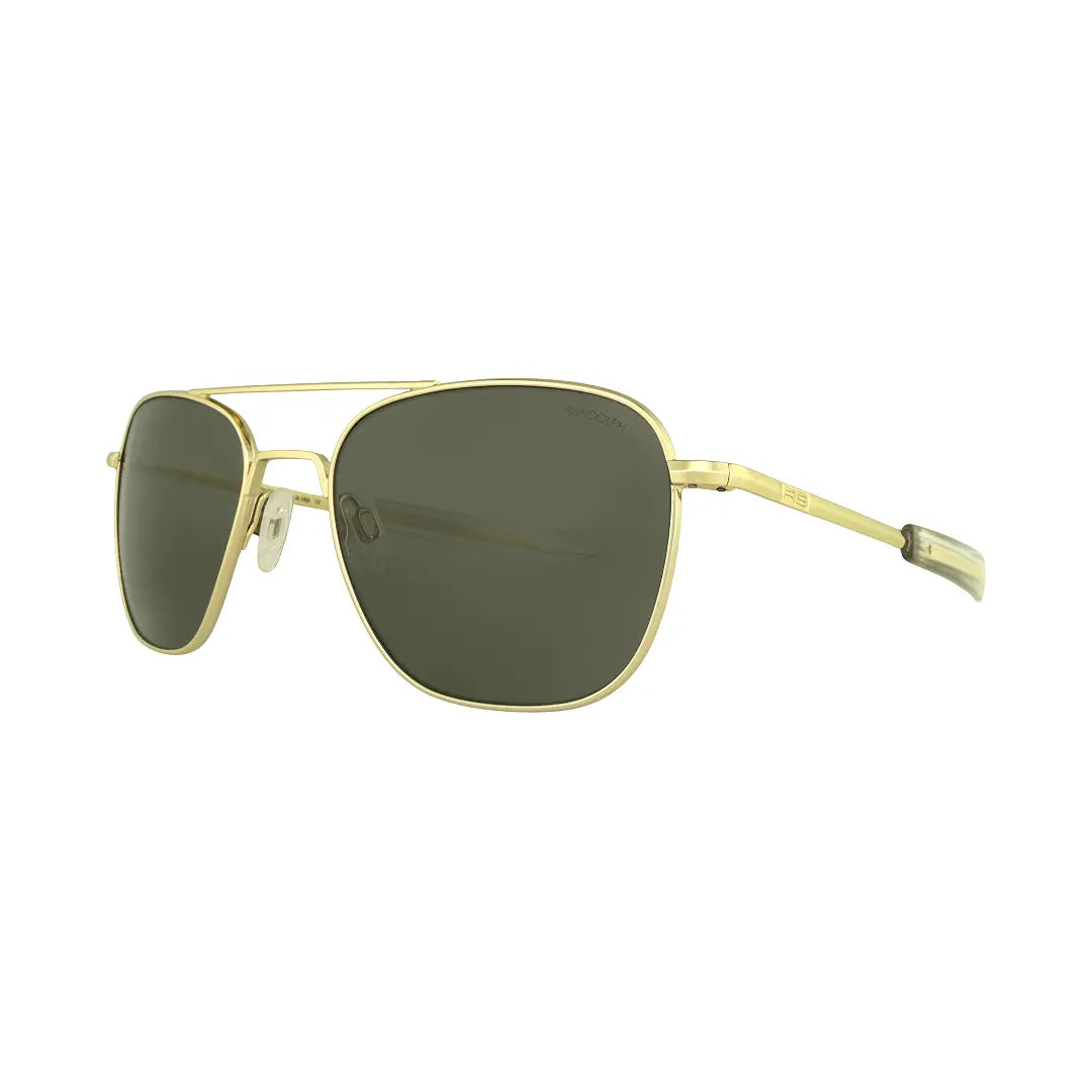 Randolph AF056 23kGold sunglasses for men, pilot shapes, square, aviator