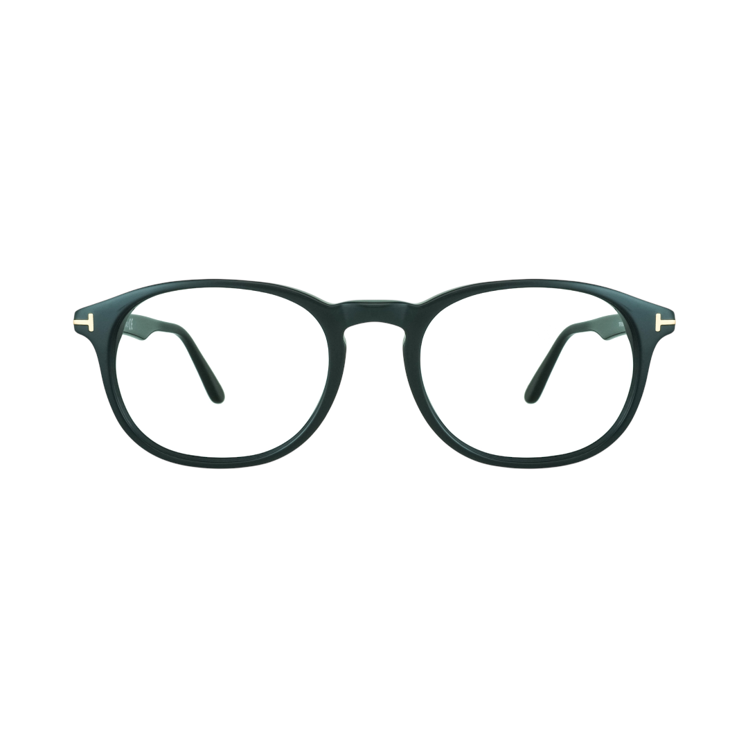 Tom Ford TF 5680-B/V 001 Oval Eyeglasses – Black Acetate Unisex Eyewear